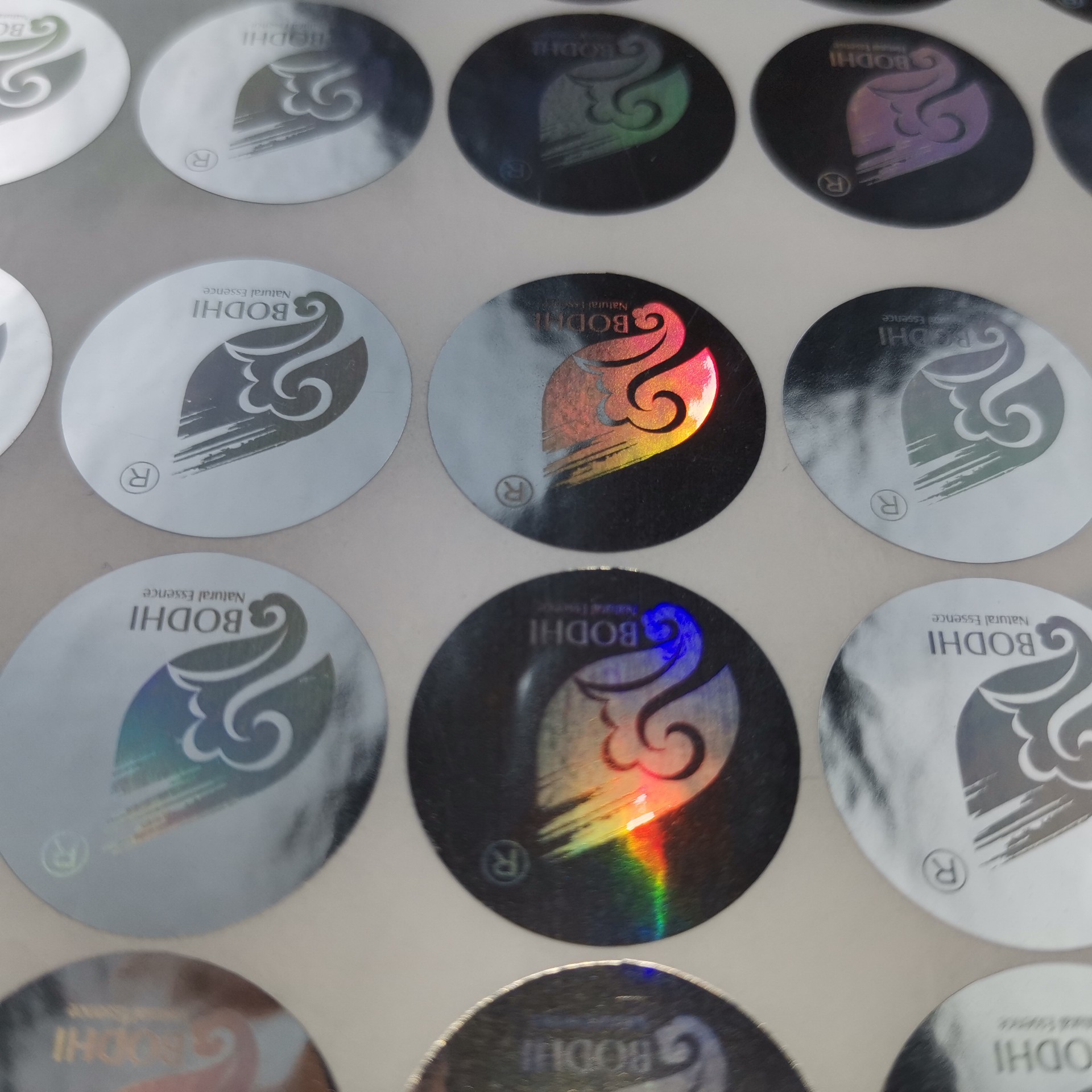 防伪激光标签一次性防伪标贴揭开失效不规则留底防伪标